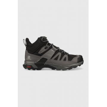 Salomon pantofi X Ultra 4 Mid Wide GTX barbati, culoarea gri