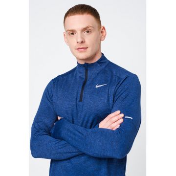 Bluza cu fermoar scurt si tehnologie Dri-Fit pentru alergare Element