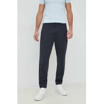 BOSS pantaloni BOSS GREEN barbati, culoarea albastru marin, mulata