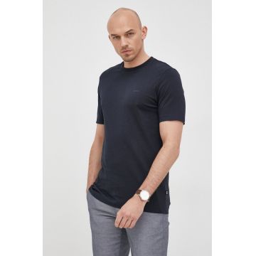 BOSS tricou din bumbac bărbați, culoarea bleumarin, uni 50468347