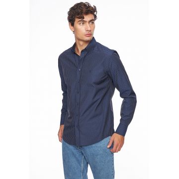 Camasa slim fit cu model in carouri