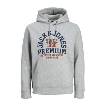 Jack & Jones - Hanorac cu imprimeu logo si buzunar kangaroo