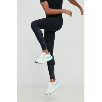 New Balance leggins de alergare Reflective Accelerate culoarea negru, cu imprimeu