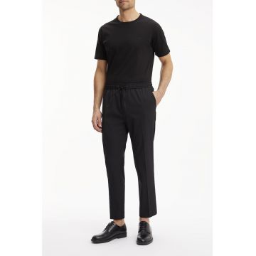 Pantaloni sport din amestec de lana cu snururi de ajustare