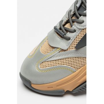 Pantofi sport de piele ecologica cu insertii de plasa Possess Pantofi sport de piele ecologica cu insertii de plasa Possess
