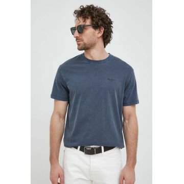 Pepe Jeans tricou din bumbac Jacko culoarea albastru marin, cu imprimeu