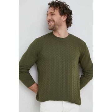 Sisley pulover de bumbac culoarea maro, light