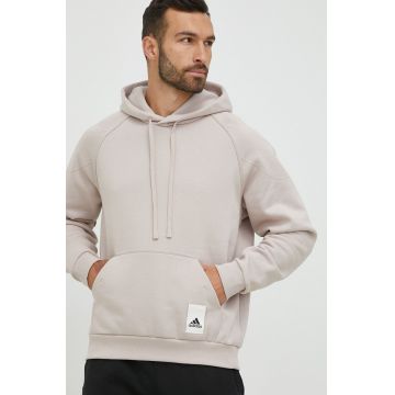 adidas bluza barbati, culoarea roz, cu glugă, neted