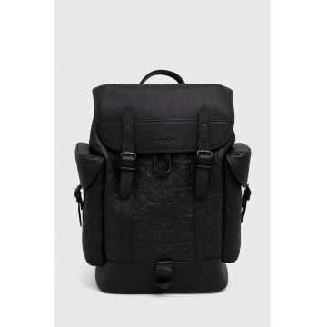 Coach ghiozdan de piele barbati, culoarea negru, mare, modelator