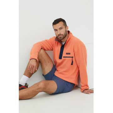 Columbia bluză M Helvetia Half Snap Fleece bărbați, culoarea portocaliu, uni 1889853