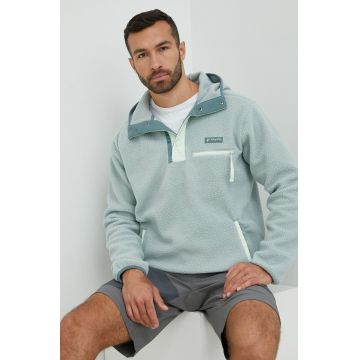 Columbia bluza barbati, culoarea verde, cu glugă, neted
