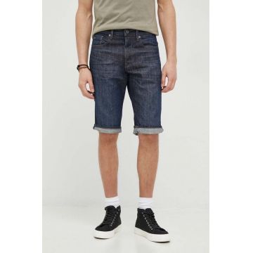 G-Star Raw pantaloni scurti jeans barbati, culoarea albastru marin