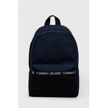 Tommy Jeans rucsac barbati, culoarea albastru marin, mare, cu imprimeu