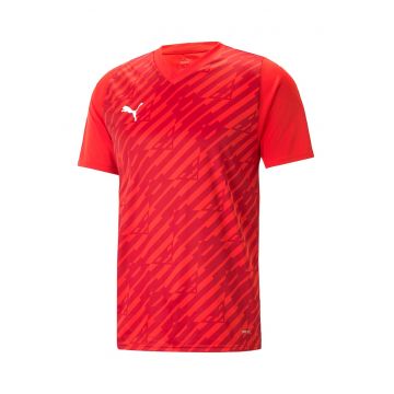 Tricou slim fit cu model pentru fotbal