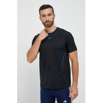 adidas Performance tricou de antrenament HIIT Elevated Training culoarea negru, cu imprimeu