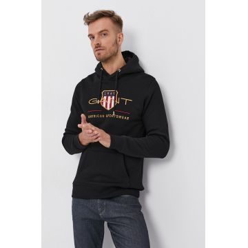 Gant Bluză 2047056 bărbați, culoarea negru, cu imprimeu