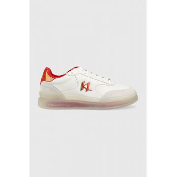 Karl Lagerfeld sneakers din piele KL53426 BRINK culoarea alb