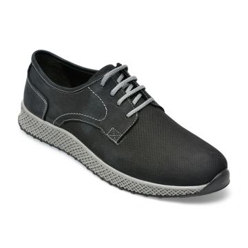 Pantofi OTTER negri, 911322, din nabuc