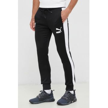 Puma pantaloni de trening culoarea negru, cu model 530098-01