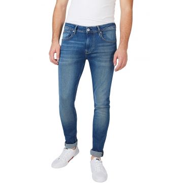 Blugi skinny cu aspect decolorat Finsbury