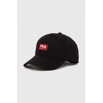 Fila șapcă de baseball din bumbac culoarea negru, cu imprimeu