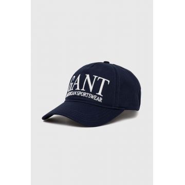 Gant șapcă de baseball din bumbac culoarea albastru marin, cu imprimeu