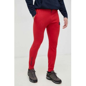 Helly Hansen pantaloni de trening culoarea rosu, neted