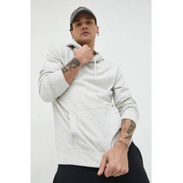 Hollister Co. bluza barbati, culoarea gri, cu glugă, melanj