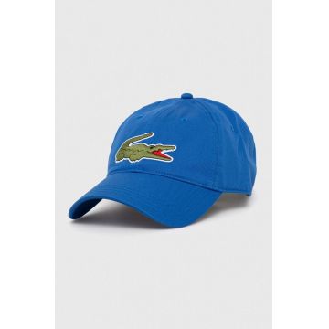 Lacoste șapcă de baseball din bumbac culoarea albastru marin, cu imprimeu RK9871-HBP