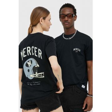 Mercer Amsterdam tricou din bumbac culoarea negru, cu imprimeu