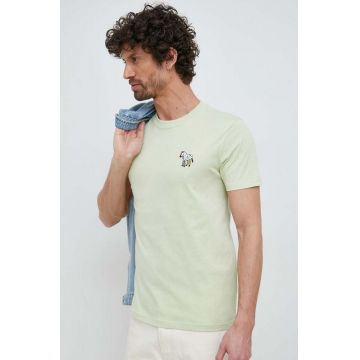 PS Paul Smith tricou din bumbac culoarea verde, cu imprimeu