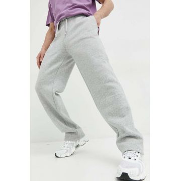 Superdry pantaloni de trening culoarea gri, melanj