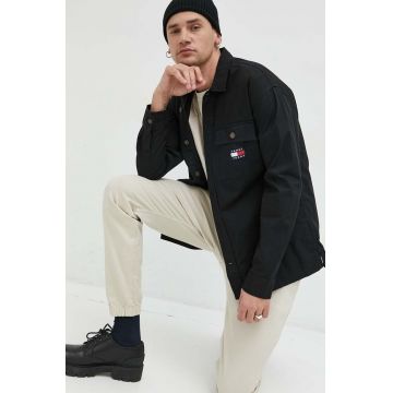 Tommy Jeans pantaloni barbati, culoarea bej, mulata