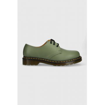 Dr. Martens pantofi de piele 1461 culoarea verde