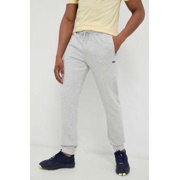 Fila pantaloni de trening culoarea gri, neted