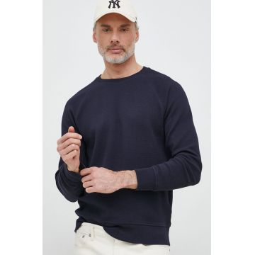 Gant hanorac de bumbac culoarea albastru marin