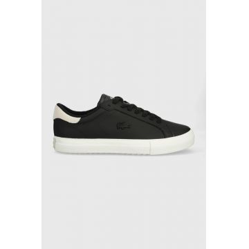 Lacoste sneakers din piele POWERCOURT WNTR culoarea negru, 44SMA0027