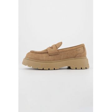 Pantofi loafer din piele nabuc cu talpa masiva Jeff