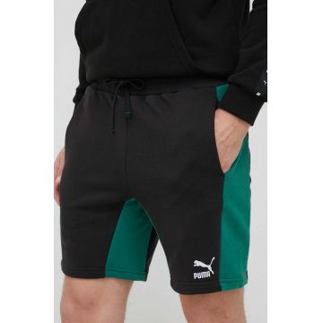 Puma pantaloni scurti din bumbac culoarea negru