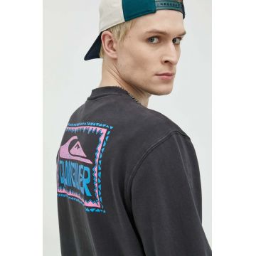 Quiksilver bluza barbati, culoarea gri, cu imprimeu