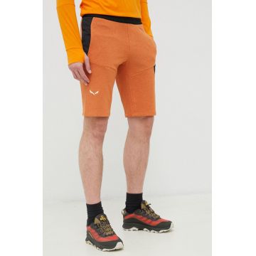 Salewa pantaloni scurți outdoor Lavaredo barbati, culoarea portocaliu