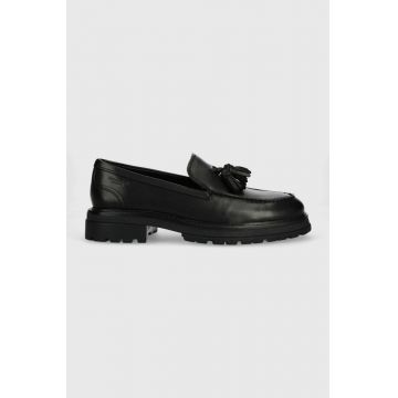 Vagabond mocasini de piele JOHNNY 2.0 barbati, culoarea negru, 5579.101.20