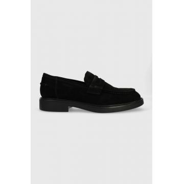 Vagabond mocasini din piele intoarsa ALEX M barbati, culoarea negru, 5366.140.20