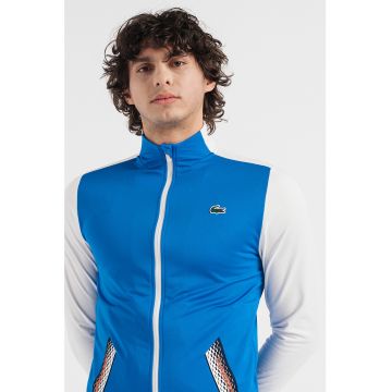 Bluza sport cu model colorblock si fermoar