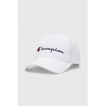 Champion șapcă de baseball din bumbac culoarea alb, cu imprimeu