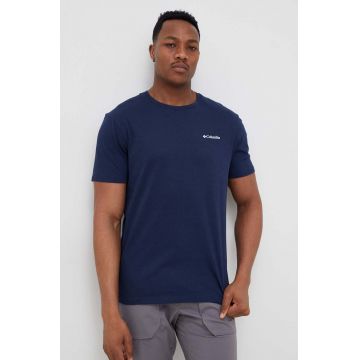 Columbia tricou din bumbac culoarea albastru marin, cu imprimeu 1834041.SS23-849