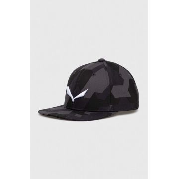 Salewa sapca Puez Camou culoarea negru, modelator, 00-0000026482