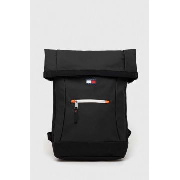 Tommy Jeans rucsac barbati, culoarea negru, mare, neted