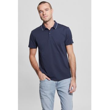 Tricou polo din material pique - Bleumarin