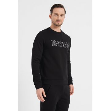 Bluza sport de bumbac cu logo brodat Salbo